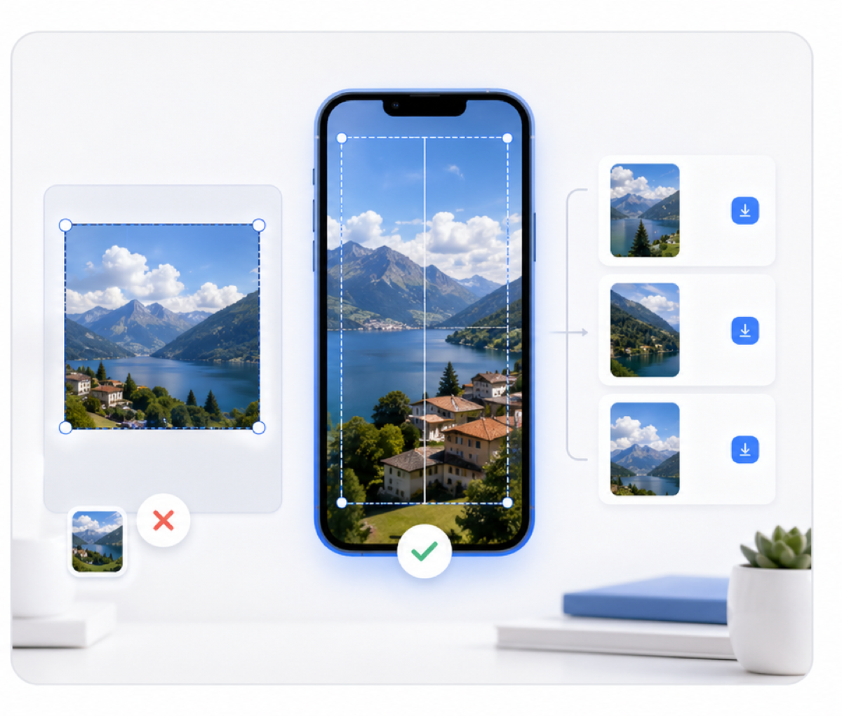 Comparison between square and 4:5 Instagram carousel slide dimensions